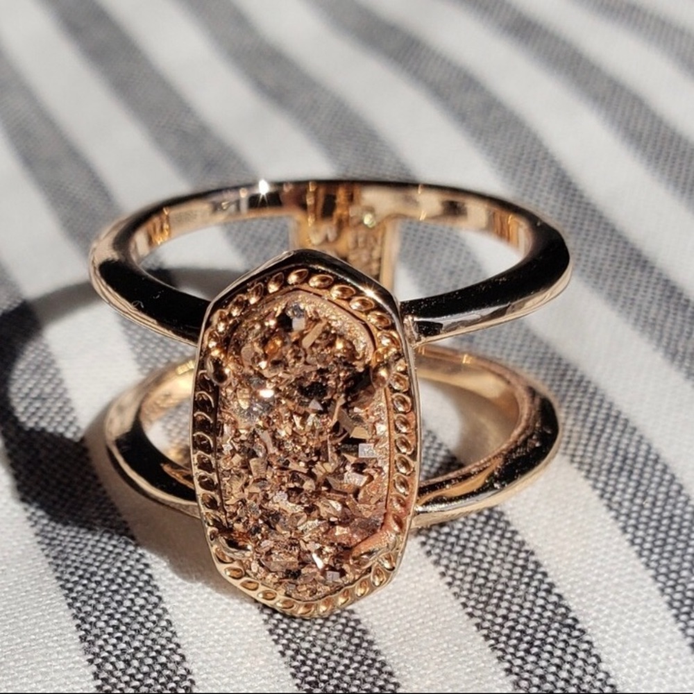Kendra Scott Elyse Druzy Rose Gold Ring